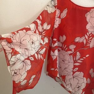 Beautiful red floral top